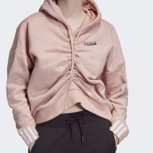 Adidas originals ruched crop sweatshirt